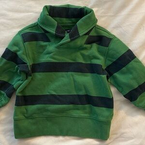 GAP Kids Green and Blue Striped Hoodie